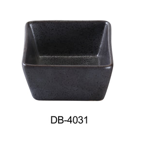 Yanco DB-4031 Diamond Black Collection 3" Square Sauce Dish 4 oz