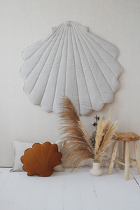 “Sand” Linen Shell Mat | Home Decor