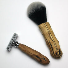 Load image into Gallery viewer, Chiseled Safety Razor &amp; Shaving Brush Combo Set
