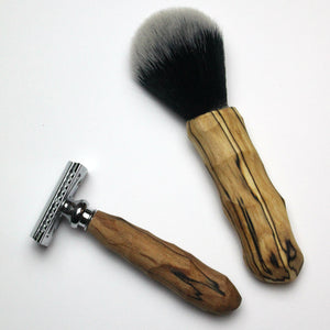 Chiseled Safety Razor & Shaving Brush Combo Set