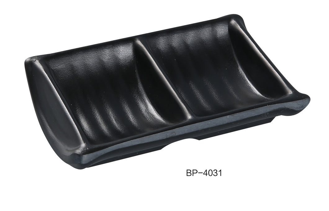 Yanco BP-4031 Black Pearl-2 Double Sauce Dish