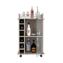 Load image into Gallery viewer, Bar Cart Baltimore, Six Wine Cubbies, Light Gray Finish
