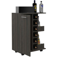 Load image into Gallery viewer, Bar Cart Wells, Four Casters, Carbon Espresso Finish
