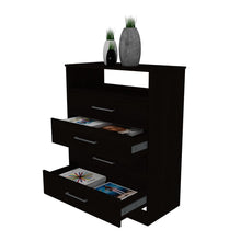 Load image into Gallery viewer, Dresser Atlanta, Four Drawers, Black Wenge Finish
