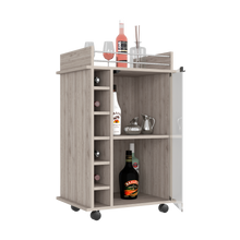 Load image into Gallery viewer, Bar Cart Baltimore, Six Wine Cubbies, Light Gray Finish
