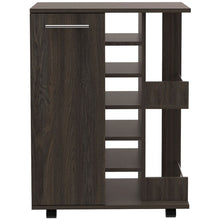 Load image into Gallery viewer, Bar Cart Wells, Four Casters, Carbon Espresso Finish
