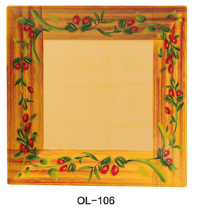 Yanco OL-106 Olive 6" Square Plate