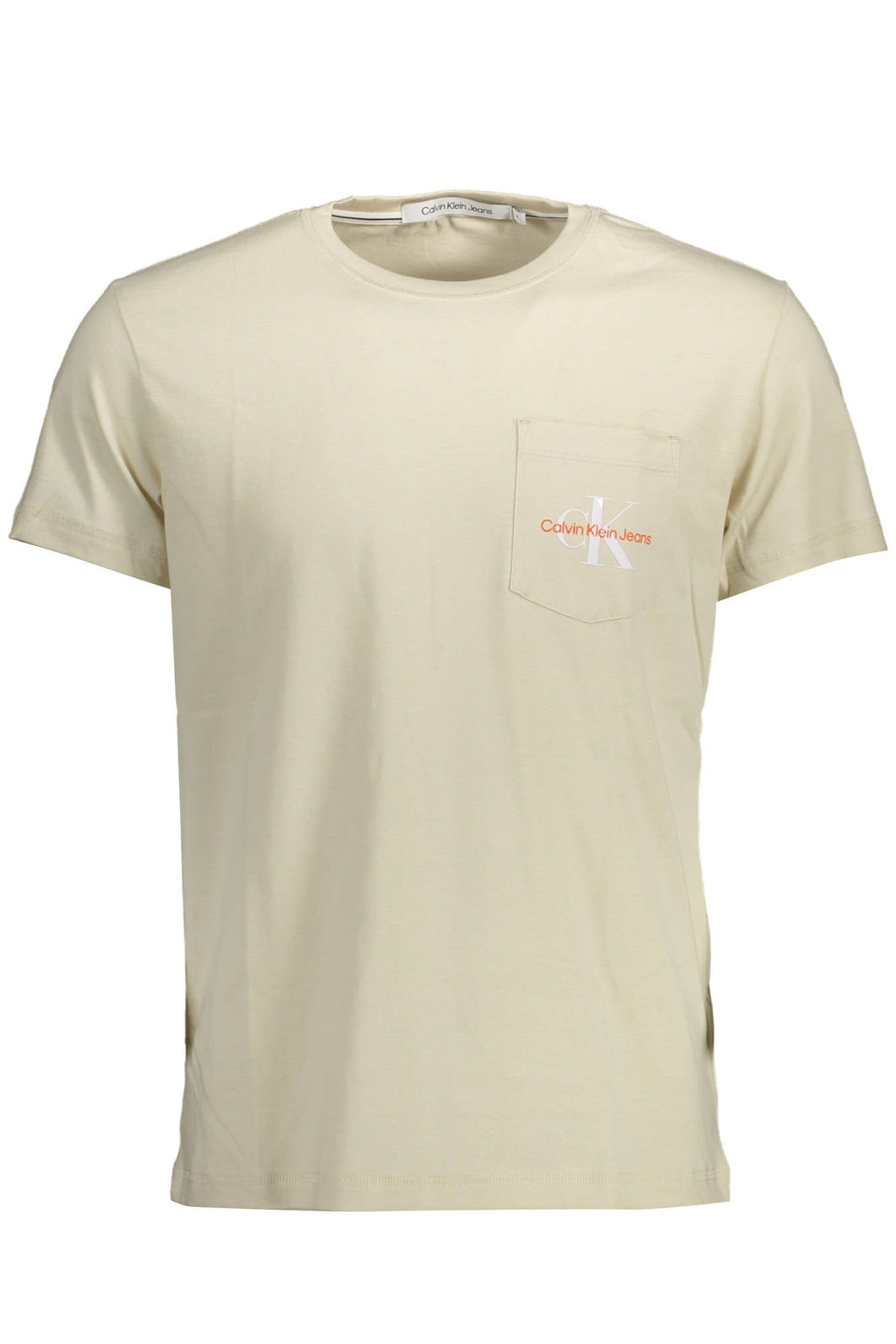 CALVIN KLEIN MEN'S SHORT SLEEVE T-SHIRT BEIGE