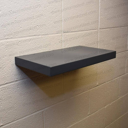 12"x8"x1.5" (cm.30,5x20x3,8) Brushed Stainless Steel Floating Shelf | Home Improvement