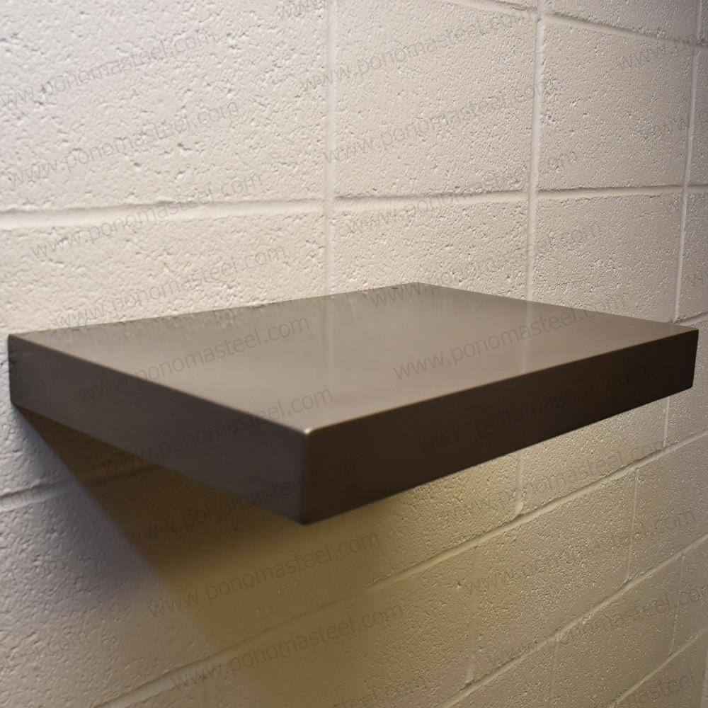 12"x8"x1.5" (cm.30,5x20x3,8) Brushed Stainless Steel Floating Shelf | Home Improvement