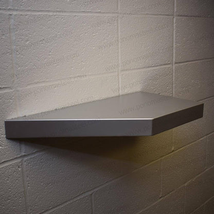 12"x8"x1.5" (cm.30,5x20x3,8) Brushed Stainless Steel Floating Shelf | Home Improvement