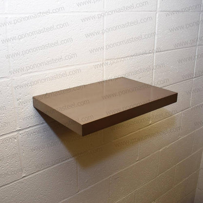 12"x8"x1.5" (cm.30,5x20x3,8) Brushed Stainless Steel Floating Shelf | Home Improvement