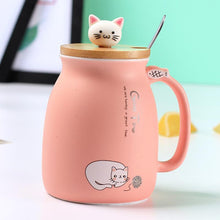 Load image into Gallery viewer, Adorable Cat Cartoon Ceramic Coffee Mug
