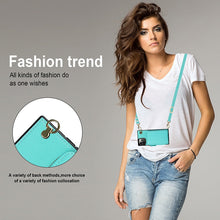 Load image into Gallery viewer, Zipper Wallet Case with Adjustable Crossbody Strap for iphone
