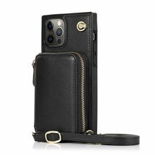 Load image into Gallery viewer, Zipper Wallet Case with Adjustable Crossbody Strap for iphone
