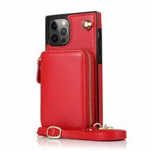 Load image into Gallery viewer, Zipper Wallet Case with Adjustable Crossbody Strap for iphone
