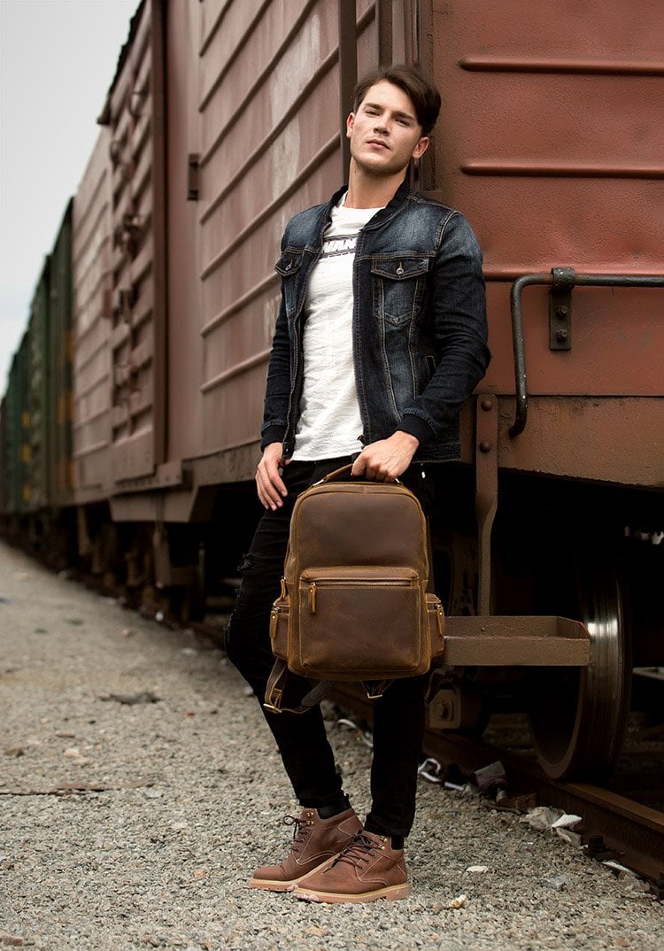 The Langley Backpack | Genuine Vintage Leather Backpack | Bags & Wallets