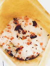 Load image into Gallery viewer, Organic Rose Salt Soak / Epsom Salt Soak / Pink Himalayan Sea Salt /
