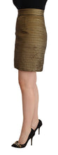 Load image into Gallery viewer, Boutique Moschino Black Gold A-line Above Knee Casual Skirt
