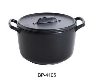 Yanco BP-4105 Black Pearl 5.5" BOWL WITH HANDLE AND LID 28 OZ