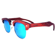 Load image into Gallery viewer, 100% Real Brazilian Pear Wood Sunglasses With Ice Blue Lenses | Sunglasses
