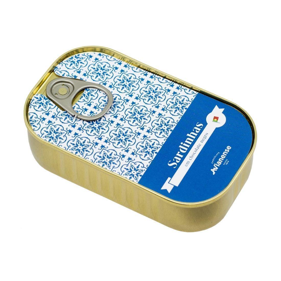 Dark Chocolate Sardines – Blue Portuguese Tiles | Charcuterie