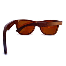 Load image into Gallery viewer, Crimson Wooden Sunglasses, Tea Colored Polarized Lenses
