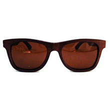 Load image into Gallery viewer, Crimson Wooden Sunglasses With Bamboo Case, Tea Polarized Lenses,
