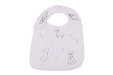 Load image into Gallery viewer, Dandelions Bamboo Muslin Snap Bibs 3PK
