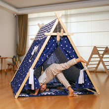 Load image into Gallery viewer, Blue Stars Play Tent and Play Mat
