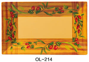 Yanco OL-214 Olive Rectangular Plate