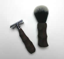 Load image into Gallery viewer, Chiseled Safety Razor &amp; Shaving Brush Combo Set
