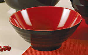 Yanco CR-576 Black and Red Two-Tone Noodle Bowl