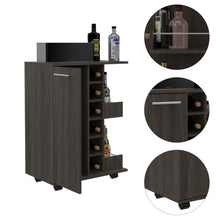 Load image into Gallery viewer, Bar Cart Wells, Four Casters, Carbon Espresso Finish
