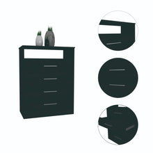 Load image into Gallery viewer, Dresser Atlanta, Four Drawers, Black Wenge Finish
